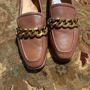 Vionic Women’s Brown Loafers with Gold Chain